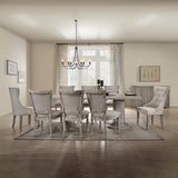 Gabrian Fabric & Reclaimed Gray Dining Chair - Ornate Home