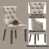 Gabrian Fabric & Reclaimed Gray Dining Chair - Ornate Home