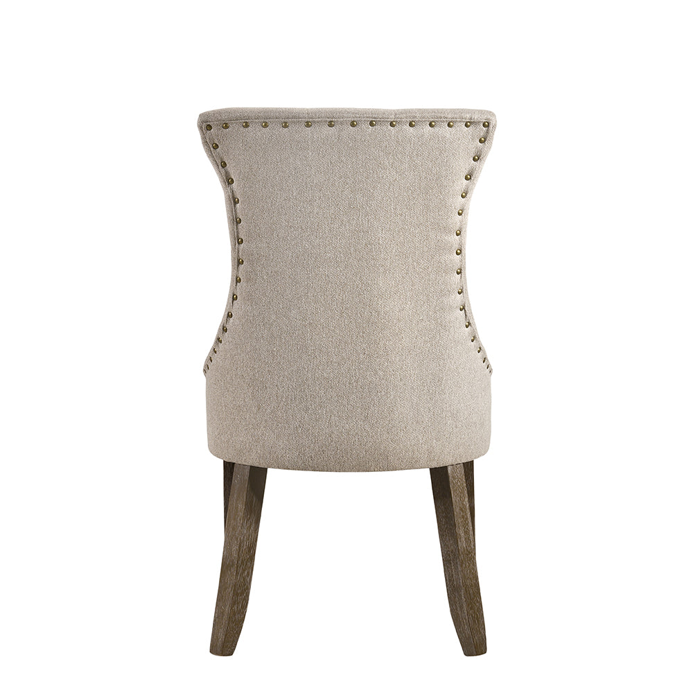 Gabrian Fabric & Reclaimed Gray Dining Chair - Ornate Home