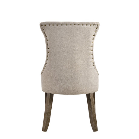 Gabrian Fabric & Reclaimed Gray Dining Chair - Ornate Home