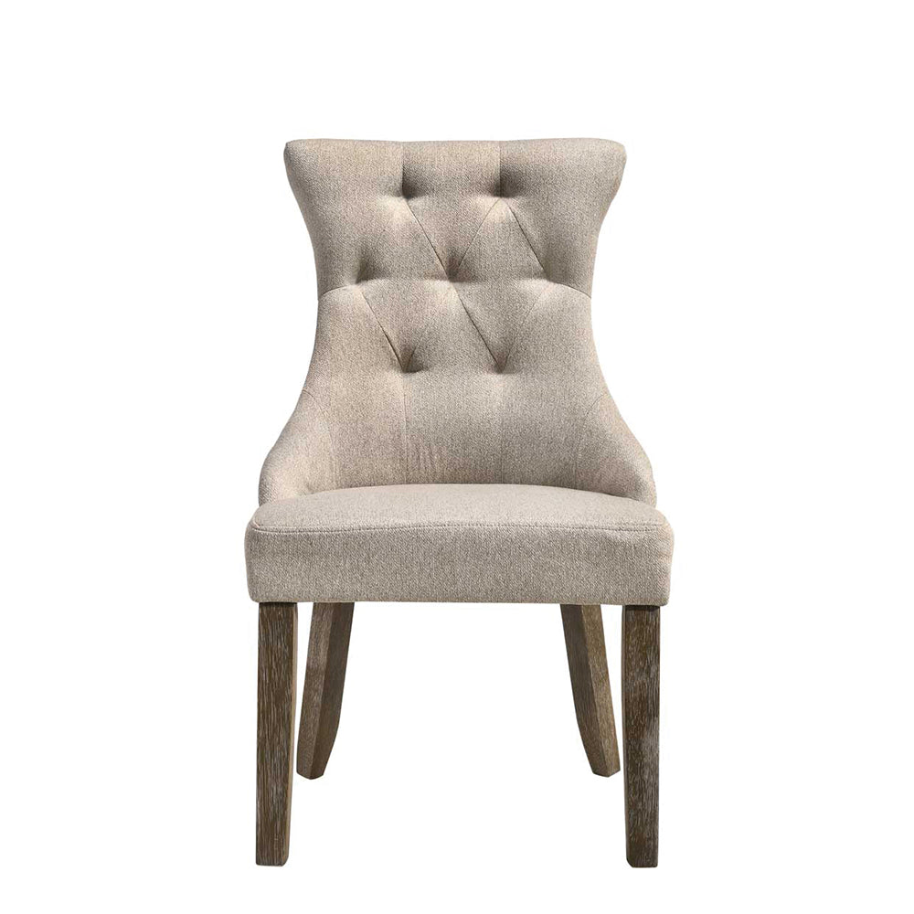 Gabrian Fabric & Reclaimed Gray Dining Chair - Ornate Home