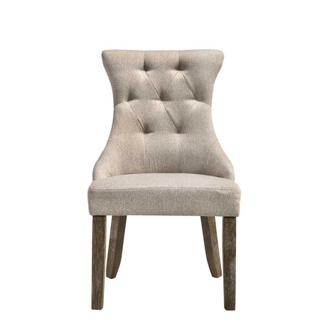 Gabrian Fabric & Reclaimed Gray Dining Chair - Ornate Home