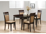 Gabriel Cappuccino 5-piece Extension Leaf Dining Table Set - Ornate Home