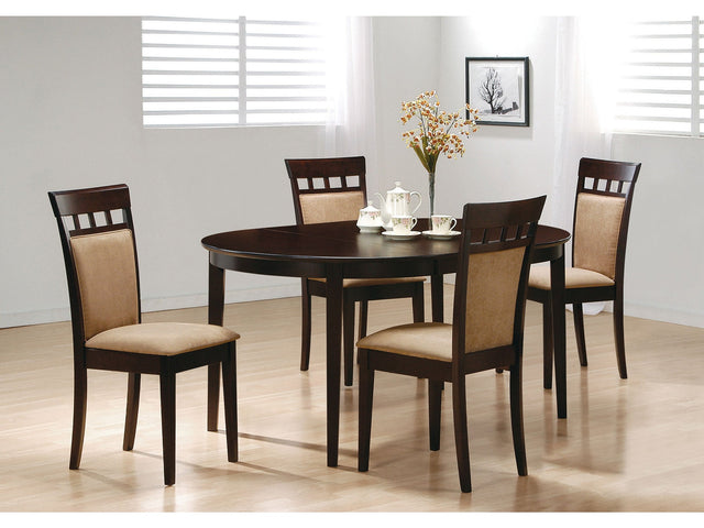 Gabriel Cappuccino 5-piece Extension Leaf Dining Table Set - Ornate Home