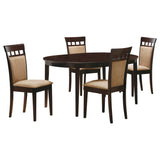 Gabriel Cappuccino 5-piece Extension Leaf Dining Table Set - Ornate Home