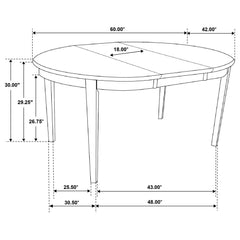 Gabriel Cappuccino 5-piece Extension Leaf Dining Table Set - Ornate Home