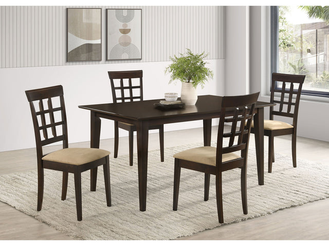 Gabriel Cappuccino 5-piece Rectangular 59-inch Dining Set - Ornate Home