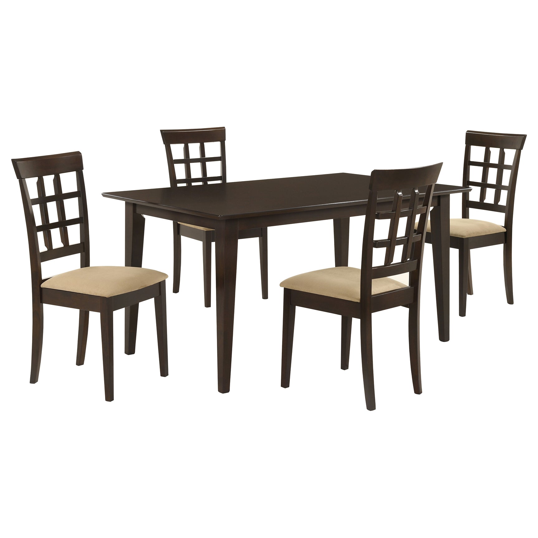 Gabriel Cappuccino 5-piece Rectangular 59-inch Dining Set - Ornate Home