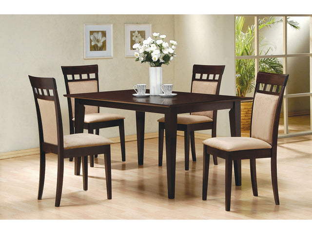 Gabriel Cappuccino 5-piece Rectangular 59-inch Dining Set - Ornate Home