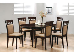 Gabriel Cappuccino 7-piece Extension Leaf Dining Table Set - Ornate Home