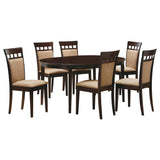Gabriel Cappuccino 7-piece Extension Leaf Dining Table Set - Ornate Home