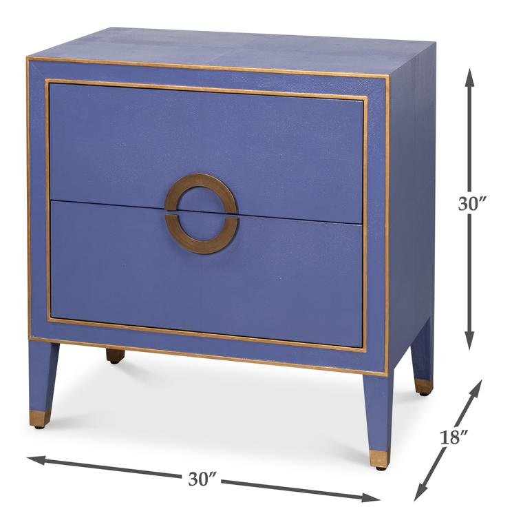 Gabriella Blue Nightstand - Ornate Home