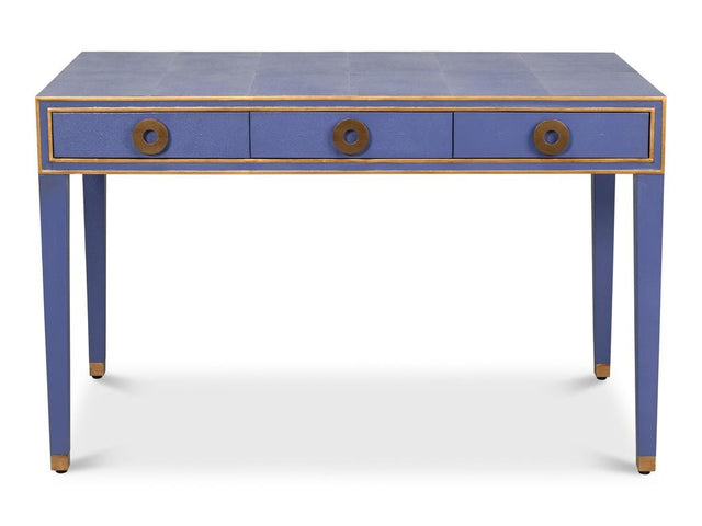 Gabriella Blue Shagreen Desk/Table - Ornate Home