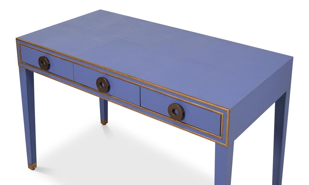 Gabriella Blue Shagreen Desk/Table - Ornate Home