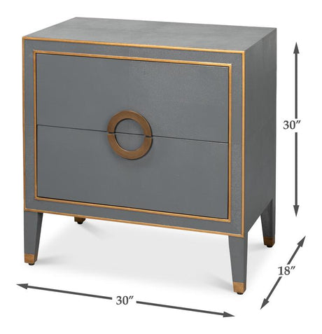 Gabriella Grey Nightstand - Ornate Home