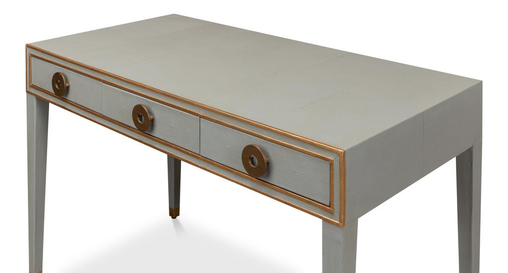 Gabriella Grey Shagreen Desk/Table - Ornate Home