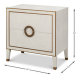 Gabriella Osprey White Nightstand - Ornate Home