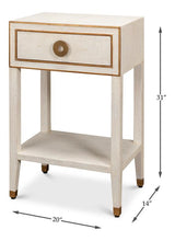 Gabriella White Nightstand - Ornate Home