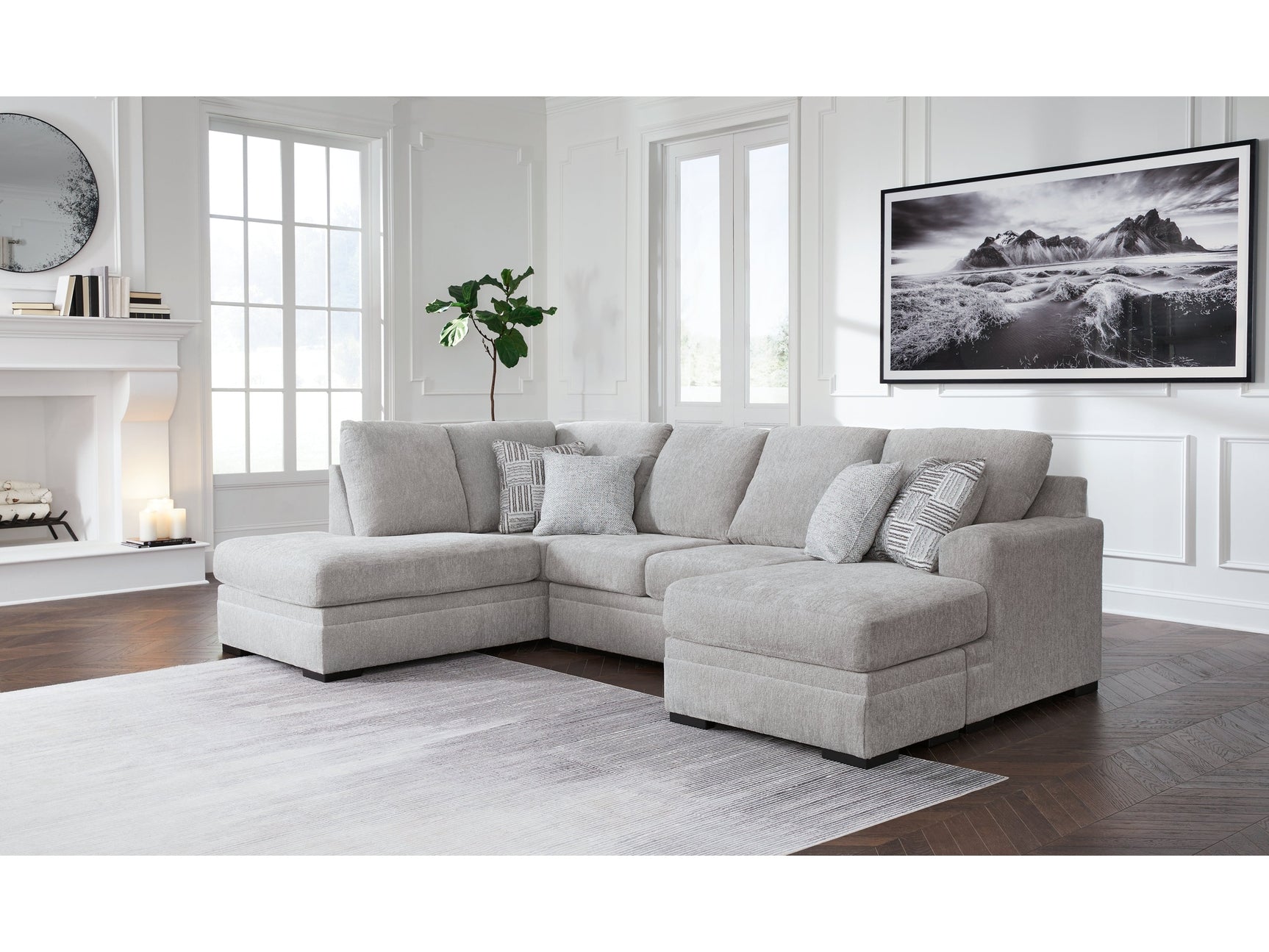 Gabyleigh Nickel 2-Piece Sectional with LAF Chaise - Ornate Home