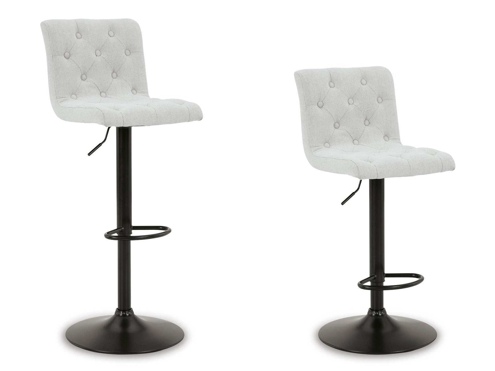 Gaddison Light Beige & Black Bar Height Bar Stool (Set of 2) (Online Special Price) - Ornate Home