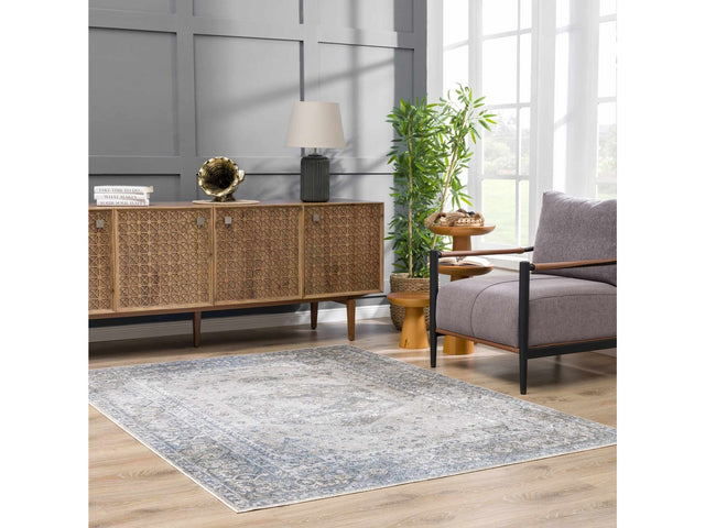 Gael Blue Washable Area Rug - Ornate Home