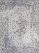 Gael Blue Washable Area Rug - Ornate Home