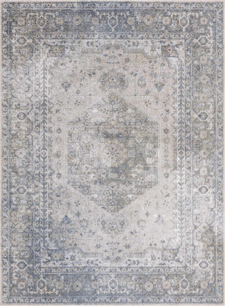Gael Blue Washable Area Rug - Ornate Home