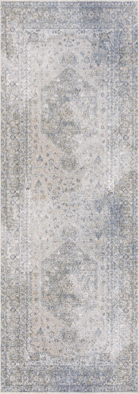 Gael Blue Washable Area Rug - Ornate Home