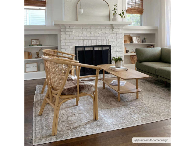 Gael Cream Washable Area Rug - Ornate Home