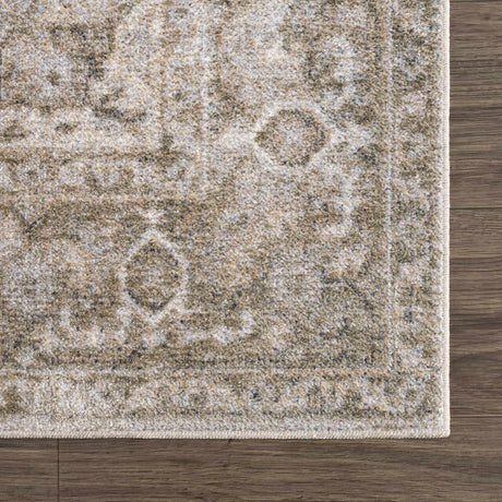 Gael Cream Washable Area Rug - Ornate Home