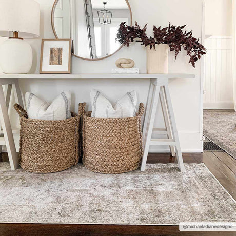 Gael Cream Washable Area Rug - Ornate Home