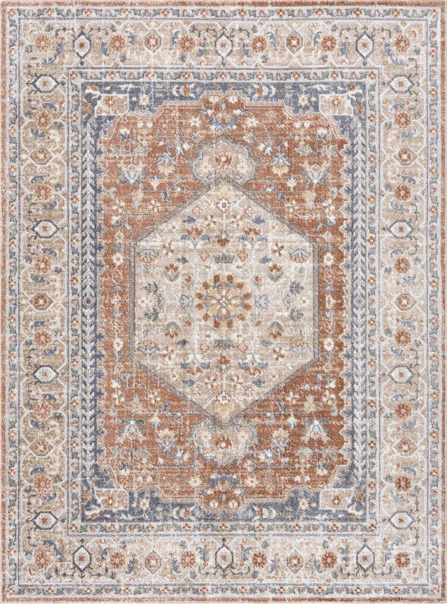 Gael Rust Boutique Washable Rug - Clearance - Ornate Home