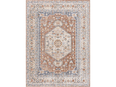 Gael Rust Washable Area Rug - Ornate Home