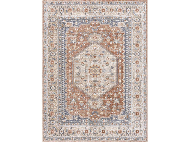 Gael Rust Washable Area Rug - Ornate Home
