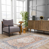 Gael Rust Washable Area Rug - Ornate Home