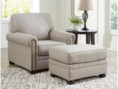 Gaelon Dune Chair and Ottoman (Online Special Price) - Ornate Home