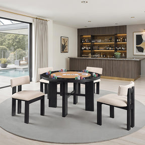 Gaetani Black Game Table - Ornate Home