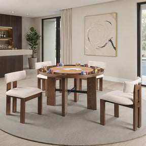 Gaetani Brown 5 Pc. Dining Table Set - Ornate Home