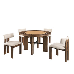 Gaetani Brown 5 Pc. Dining Table Set - Ornate Home