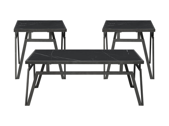 Gaffney Black 3-Piece Pack Occasional Set - Ornate Home