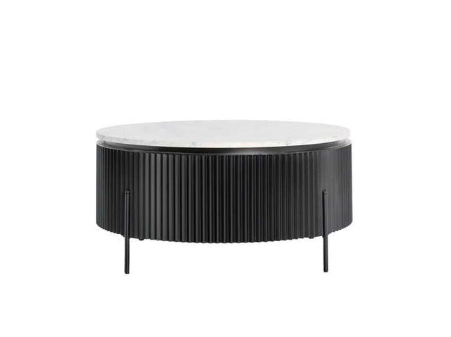 Gage Black/White Round Coffee Table - Ornate Home