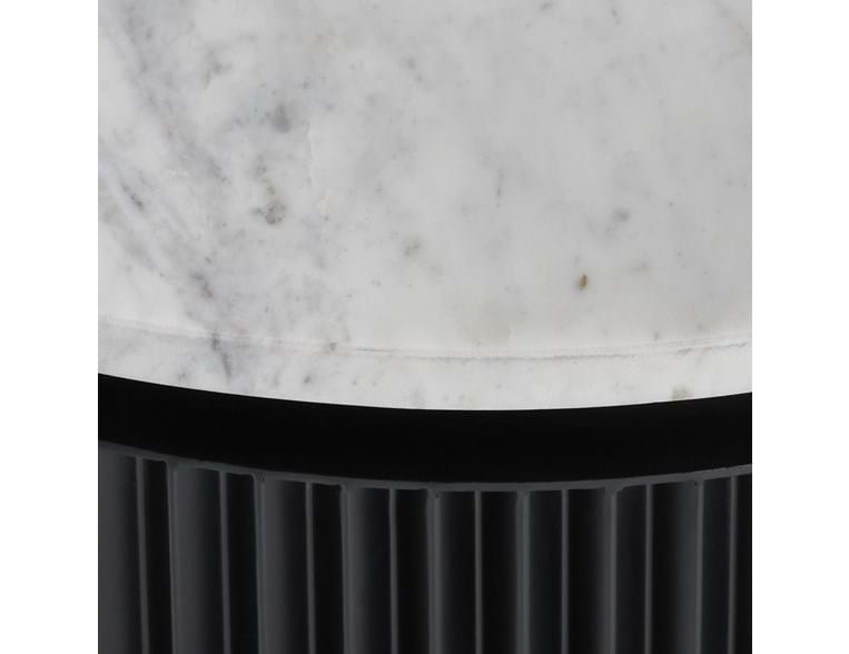 Gage Black/White Round Coffee Table - Ornate Home