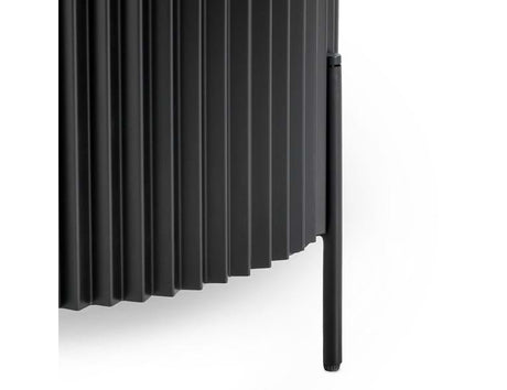 Gage Black/White Round End Table - Ornate Home