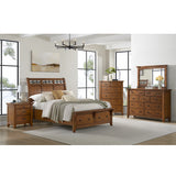 Gage Chestnut 3-Drawer Nightstand with USB and Power - Ornate Home