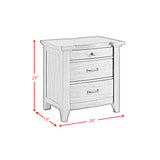 Gage Chestnut 3-Drawer Nightstand with USB and Power - Ornate Home
