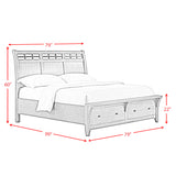 Gage Chestnut 3-Piece King Sleigh Storage Bedroom Set - Ornate Home