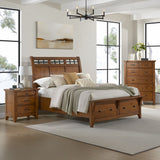 Gage Chestnut 3-Piece Queen Sleigh Storage Bedroom Set - Ornate Home