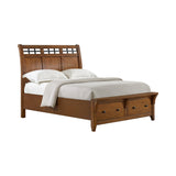 Gage Chestnut 3-Piece Queen Sleigh Storage Bedroom Set - Ornate Home