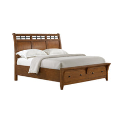 Gage Chestnut 5-Piece King Sleigh Storage Bedroom Set
