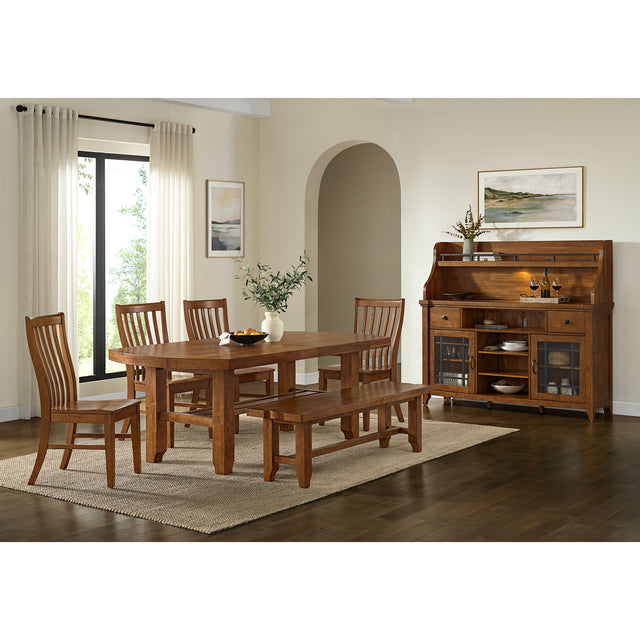 Gage Chestnut 6-Piece Standard Height Dining Set - Ornate Home